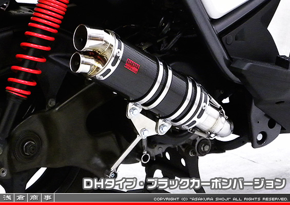 BW'S125【LPRSE45】用 DDRタイプマフラー DHタイプ ブラックカーボンバージョン