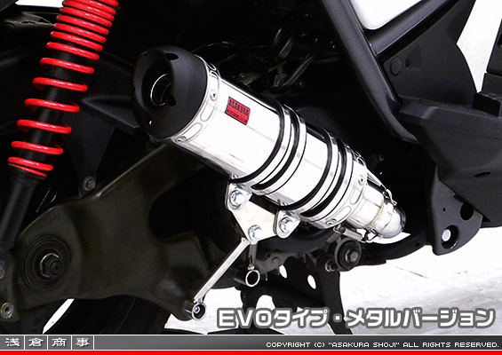 BW'S125【LPRSE45】用 DDRタイプマフラー EVOタイプ メタルバージョン