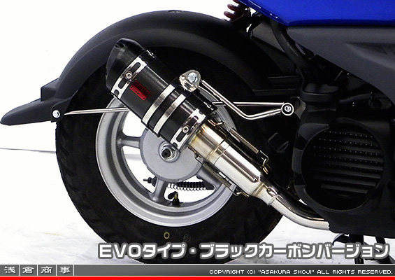 BW'S50【JBH-SA53J】用 ZZRタイプマフラー EVOタイプ ブラックカーボンバージョン