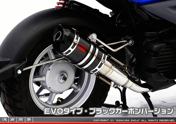 BW'S50【JBH-SA53J】用 ZZRタイプマフラー EVOタイプ ブラックカーボンバージョン