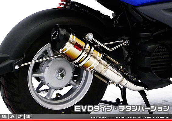 BW'S50【JBH-SA53J】用 ZZRタイプマフラー EVOタイプ チタンバージョン