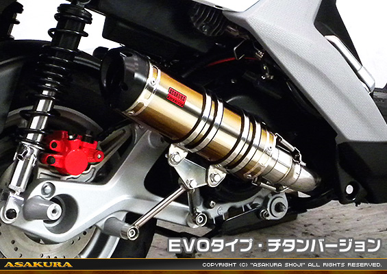 BW'S R125・BW’S125【EBJ-SEA6J】用 DDRタイプマフラー EVOタイプ チタンバージョン