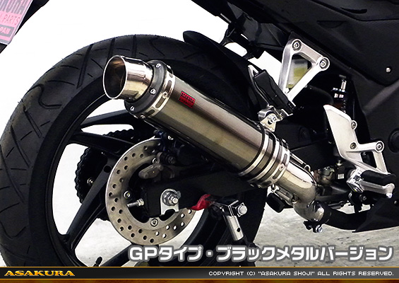CB250F【'14〜】用 TTRタイプマフラー GPタイプ ブラックメタルバージョン