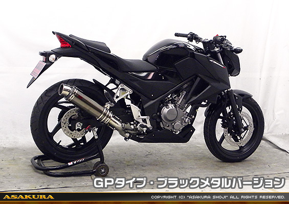 CB250F【'14〜】用 TTRタイプマフラー GPタイプ ブラックメタルバージョン