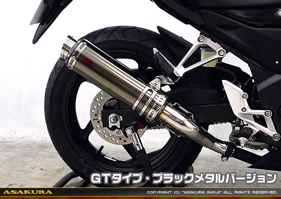 CB250F【'14〜】用 TTRタイプマフラー GTタイプ ブラックメタルバージョン