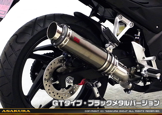 CB250F【'14〜】用 TTRタイプマフラー GTタイプ ブラックメタルバージョン