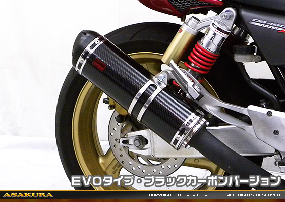 CB400 SUPER FOUR用 TTRタイプマフラー EVOタイプ ブラックカーボンバージョン