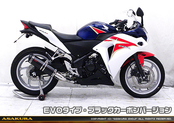 CBR250R【'11〜'13】用 TTRタイプマフラー EVOタイプ ブラックカーボンバージョン