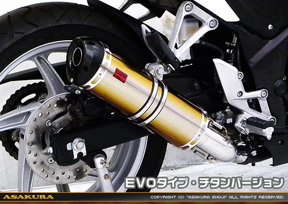 CBR250R【'11〜'13】用 TTRタイプマフラー EVOタイプ チタンバージョン