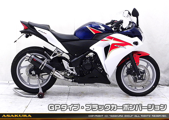 CBR250R【'11〜'13】用 TTRタイプマフラー GPタイプ ブラックカーボンバージョン