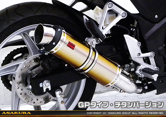 CBR250R【'11〜'13】用 TTRタイプマフラー GPタイプ チタンバージョン