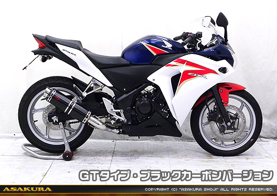 CBR250R【'11〜'13】用 TTRタイプマフラー GTタイプ ブラックカーボンバージョン