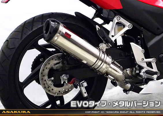 CBR250R【'14〜】用 TTRタイプマフラー EVOタイプ メタルバージョン