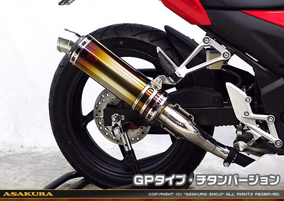 CBR250R【'14〜】用 TTRタイプマフラー GPタイプ チタンバージョン