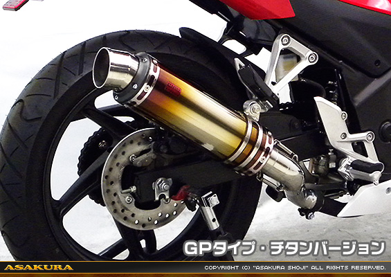CBR250R【'14〜】用 TTRタイプマフラー GPタイプ チタンバージョン