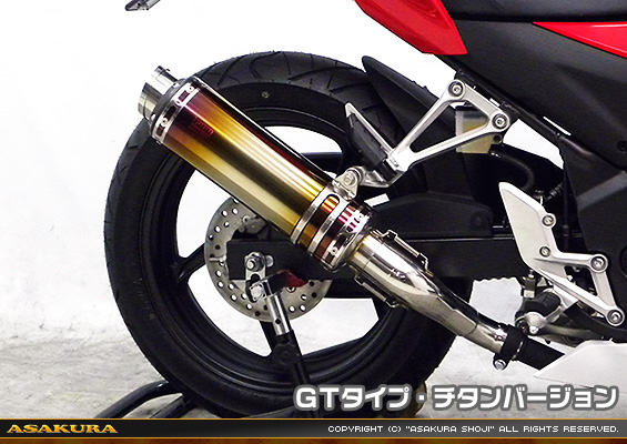 CBR250R【'14〜】用 TTRタイプマフラー GTタイプ チタンバージョン