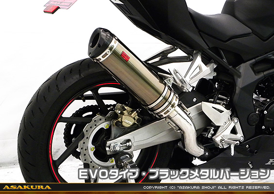 CBR250RR用 TTRタイプマフラー EVOタイプ ブラックメタルバージョン