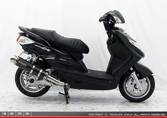 シグナスX【3型】【台湾仕様：SE465-1MS／国内仕様：SE44J（1YP）】用 GGタイプマフラー レーシングタイプ ブラックカーボン