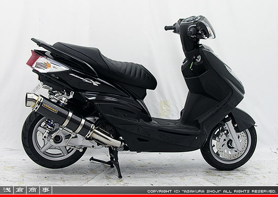 シグナスX【3型】【台湾仕様：SE465-1MS／国内仕様：SE44J（1YP）】用 GGタイプマフラー レーシングタイプ ブラックカーボン