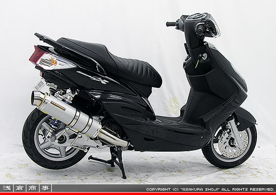 シグナスX【3型】【台湾仕様：SE465-1MS／国内仕様：SE44J（1YP）】用 GGタイプマフラー レーシングタイプ ホワイトカーボン