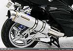 シグナスX【3型】【台湾仕様：SE465-1MS／国内仕様：SE44J（1YP）】用 GGタイプマフラー レーシングタイプ ホワイトカーボン