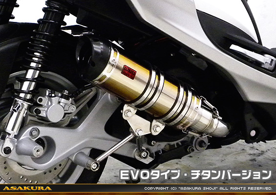 シグナスX SR【4型】【EBJ-SEA5J】用 DDRタイプマフラー EVOタイプ チタンバージョン