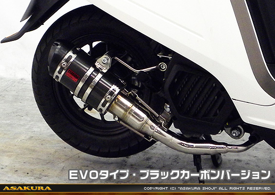 ダンク【AF78・AF74】用 ZZRタイプマフラー EVOタイプ ブラックカーボンバージョン