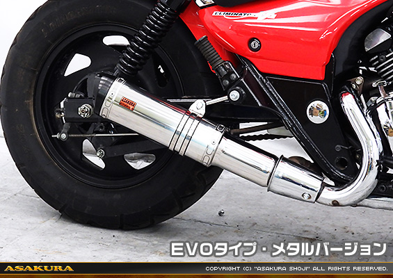 エリミネーター250V用 TTRタイプマフラー EVOタイプ メタルバージョン