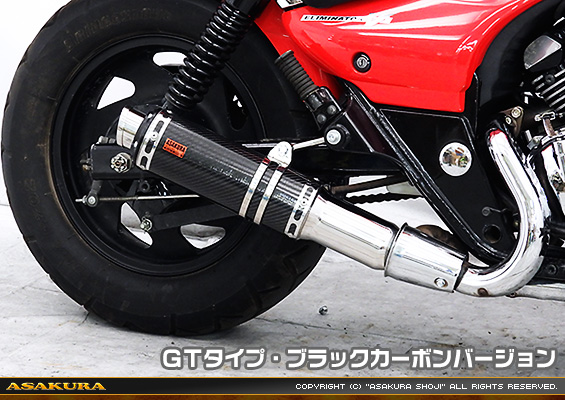 エリミネーター250V用 TTRタイプマフラー GTタイプ ブラックカーボンバージョン