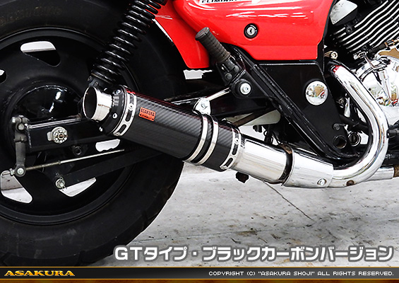 エリミネーター250V用 TTRタイプマフラー GTタイプ ブラックカーボンバージョン