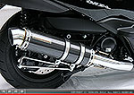 MF10フォルツァ用 GGタイプマフラー レーシングタイプ ブラックカーボン