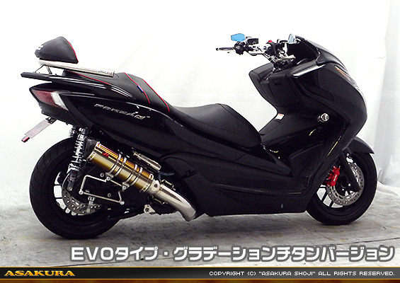 MF12フォルツァ Si用 TTRタイプマフラー EVOタイプ グラデーションチタンバージョン