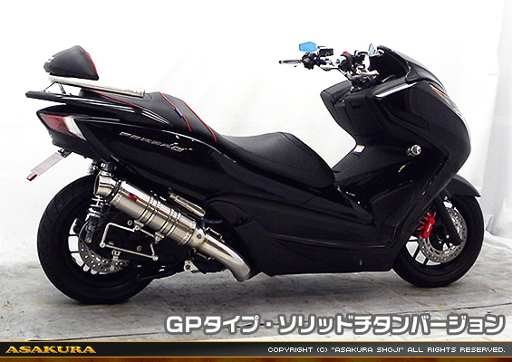 MF12フォルツァ Si用 TTRタイプマフラー GPタイプ ソリッドチタンバージョン