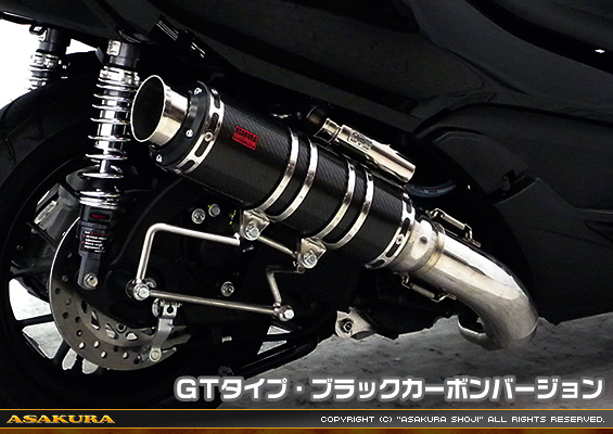 MF12フォルツァ Si用 TTRタイプマフラー GTタイプ ブラックカーボンバージョン