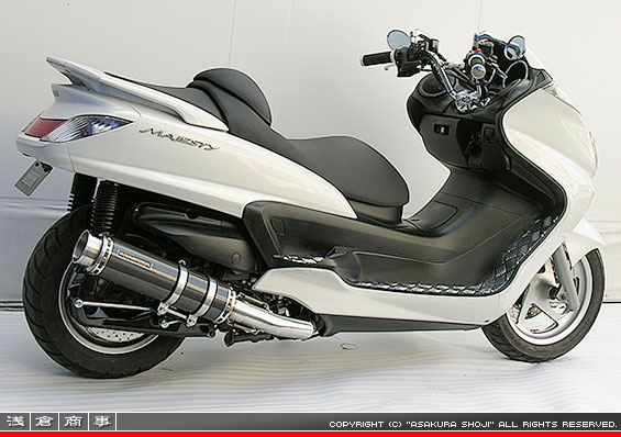グランドマジェスティ250用 GGタイプマフラー BSタイプ ブラックカーボン