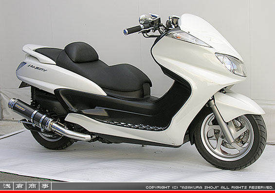 グランドマジェスティ250用 GGタイプマフラー BSタイプ ブラックカーボン