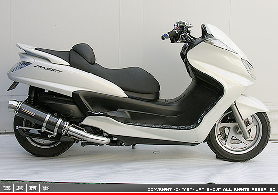 グランドマジェスティ250用 GGタイプマフラー レーシングタイプ ブラックカーボン