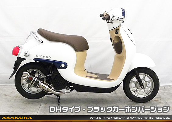 ジョルノ（AF77）用 ZZRタイプマフラー DHタイプ ブラックカーボンバージョン