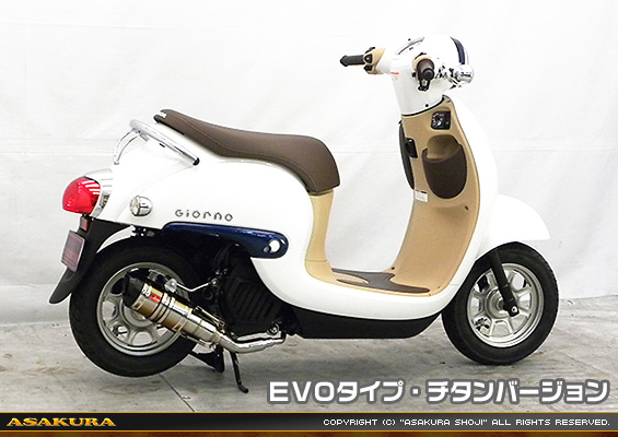 ジョルノ（AF77）用 ZZRタイプマフラー EVOタイプ チタンバージョン