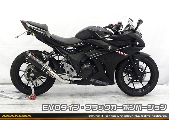 GSX250R用 TTRタイプマフラー EVOタイプ ブラックカーボンバージョン