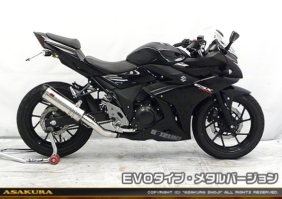 GSX250R用 TTRタイプマフラー EVOタイプ メタルバージョン