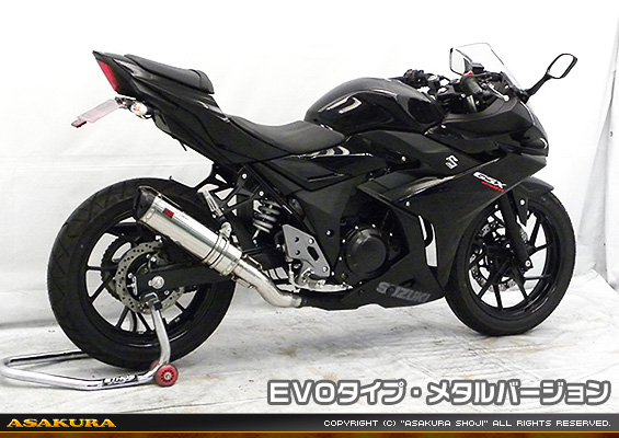 GSX250R用 TTRタイプマフラー EVOタイプ メタルバージョン