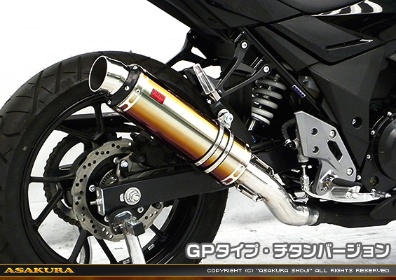 GSX250R用 TTRタイプマフラー GPタイプ チタンバージョン