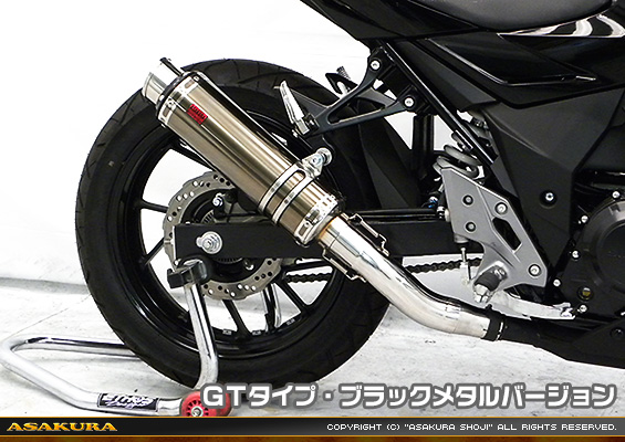 GSX250R用 TTRタイプマフラー GTタイプ ブラックメタルバージョン