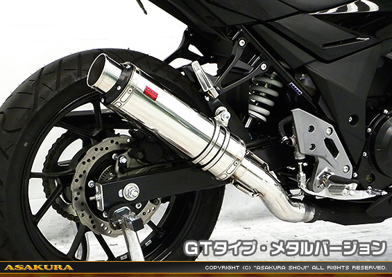 GSX250R用 TTRタイプマフラー GTタイプ メタルバージョン