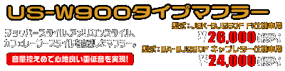 250TR用 US-W900タイプマフラー 車体型式：JBK-BJ250F・FI仕様車用￥26,000（税込）／型式：BA-BJ250F・キャブレター仕様車用￥24,000（税込）