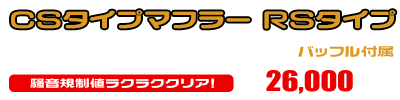 エイプ100用 CSタイプマフラー RSタイプ ￥26,000（税込）