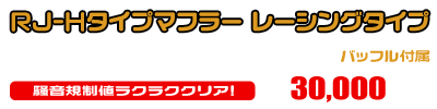 エイプ100用 RJ-Hタイプマフラー レーシングタイプ ￥30,000（税込）