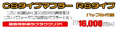 エイプ50（キャブレター仕様車）用 CSタイプマフラー RSタイプ ￥16,000（税込）