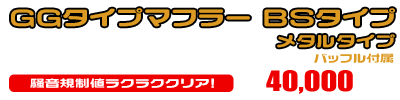 シグナスX【3型】【台湾仕様：SE465-1MS／国内仕様：SE44J（1YP）】用 GGタイプマフラー BSタイプ メタルタイプ ￥40,000（税込）